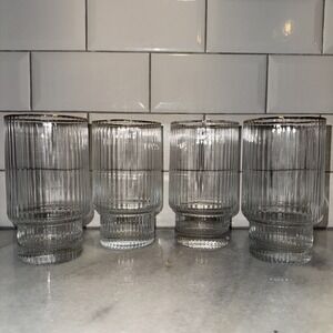 Set Of 4 Acopa Lore Clear Glass Highball Glass GW008